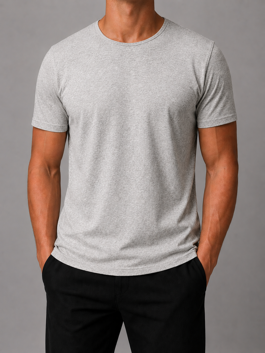 ANIMUS Daily T color Gris — vista frontal completa