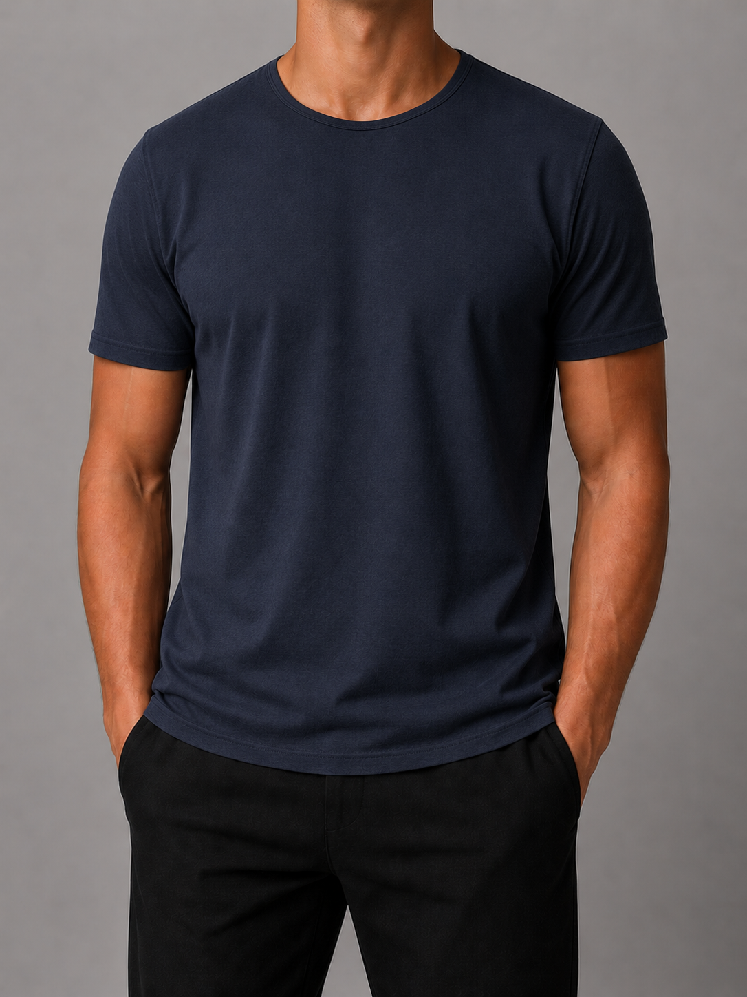 ANIMUS Daily T color Navy — vista frontal completa