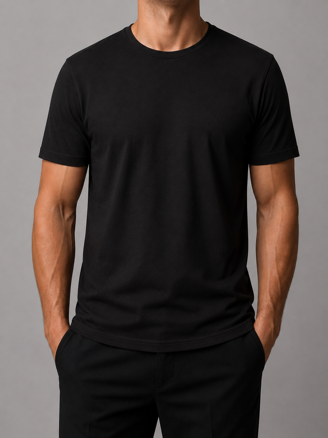 ANIMUS Daily T color Negro — vista frontal completa